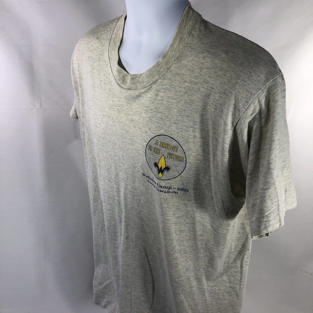 VTG WEBELOS CAMP 1993 TAWAKONI SINGLE STITCH USA MADE SHIRT 90s DISCOLORED TEE L - Picture 6 of 12